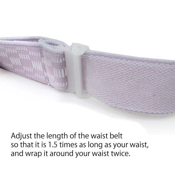 Japanese Women's Waist Belt as Koshihimo for Kimono Kitsuke Stretch, Size M, Pink
