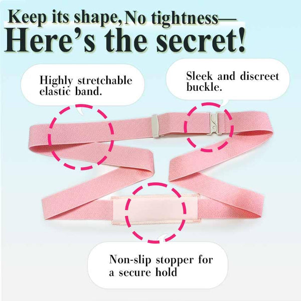 Japanese Kimono Korin Belt Koshi-Himo with Clips: Elastic Kimono Accessory, Size L