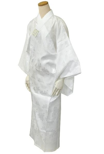 Washable NAGAJYUBAN, Size: M-L, White / Women Japanese Traditional Kimono Undergarment