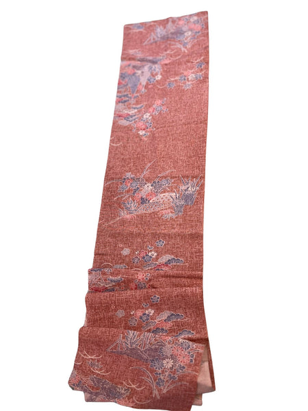 Japanese Vintage Silk Kimono Fabric Panel, Authentic