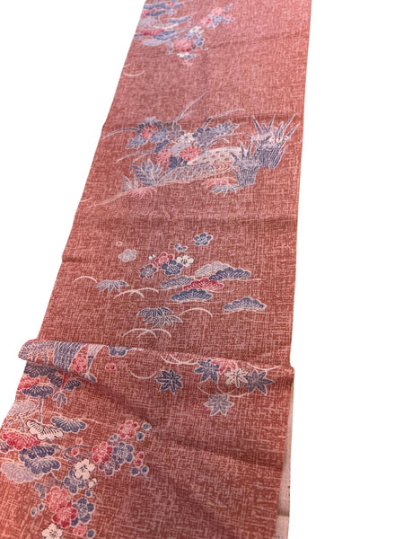 Japanese Vintage Silk Kimono Fabric Panel, Authentic