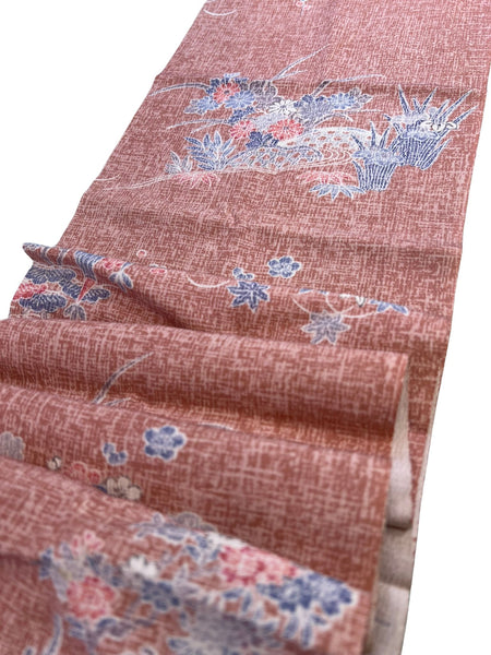 Japanese Vintage Silk Kimono Fabric Panel, Authentic