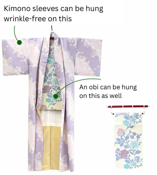 Japanese Traditional Extendable Kimono & Obi Hanger