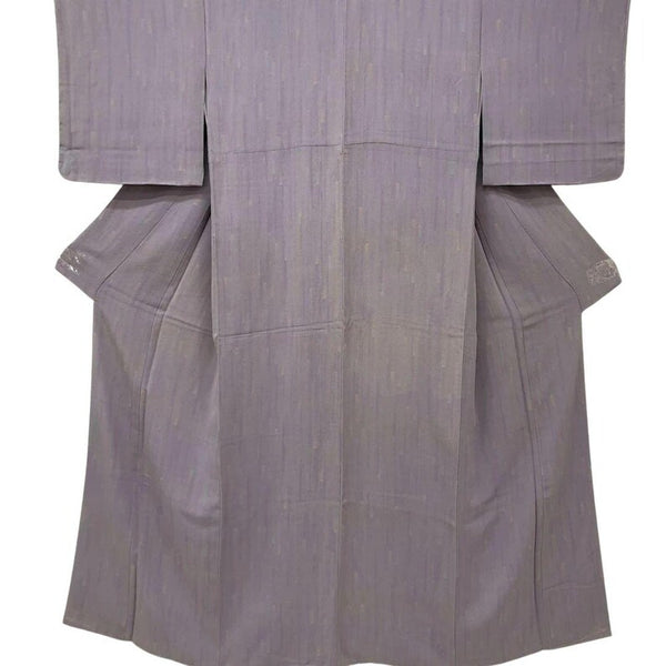 Japanese Vintage Silk Kimono: Pale Lavender Awase (Lined), Size M-L