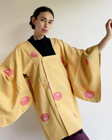 Tsubaki/Radish Shibori Michiyuki Kimono Jacket