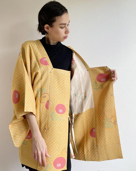 Tsubaki/Radish Shibori Michiyuki Kimono Jacket