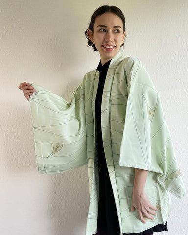 Stylized Lilly Pad Haori Kimono Jacket