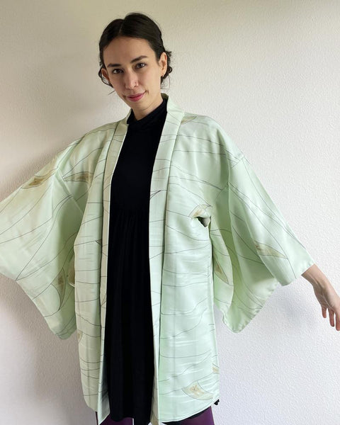 Stylized Lilly Pad Haori Kimono Jacket