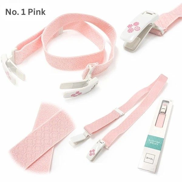Japanese Women's Korin Belt [Standard type] Kimono Kitsuke Himo/ Elastic Belt With Clips