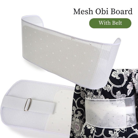 Japanese Women's Mesh Obi Board with Belt for Traditional Kimono and Yukata