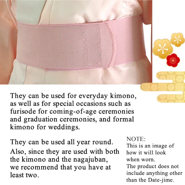 Japanese Women's Date-jime (Magic Belt) for Traditional Kimono and Yukata