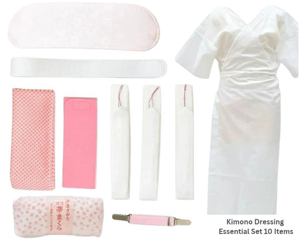Japanese Kimono Dressing Essential Set – 10 Piece Kit, Size M/L