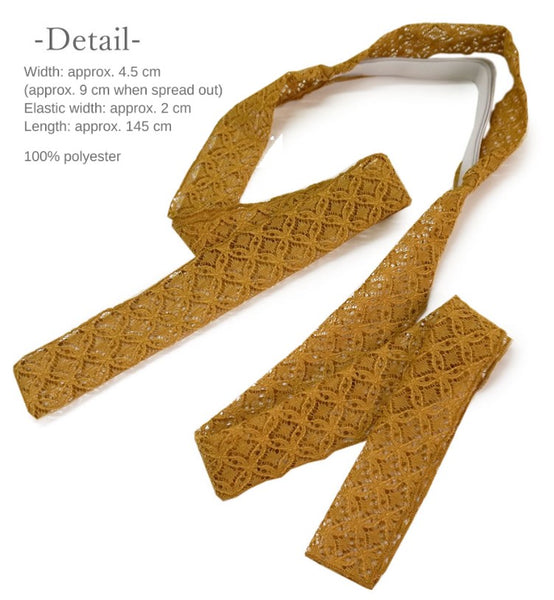 Japanese Lace Triple Kari-himo – Shippo Seven Treasures Pattern, Decorative Obi Styling Cord for Yukata, Kimono & Furisode
