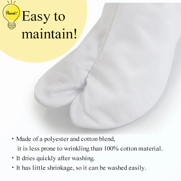 Japanese Traditional Unisex Tabi Socks | Tetoron Fabric, 4 Kohaze Fasteners