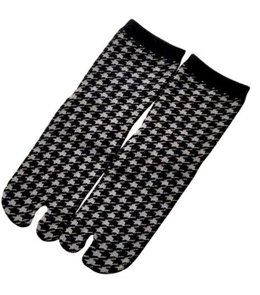 Tabi Crew Socks with Houndstooth Pattern – Japanese Split Toe Socks