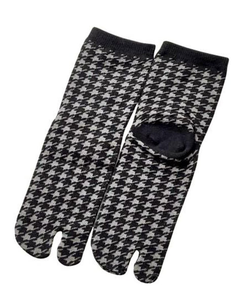 Tabi Crew Socks with Houndstooth Pattern – Japanese Split Toe Socks