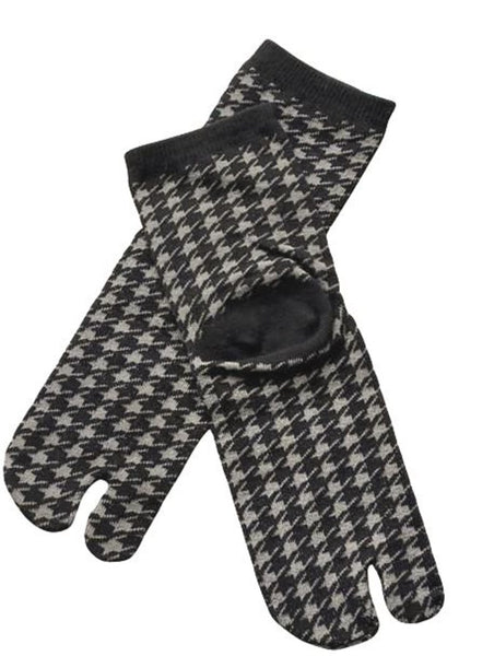 Tabi Crew Socks with Houndstooth Pattern – Japanese Split Toe Socks