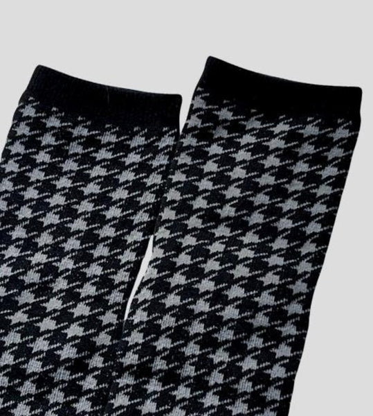 Tabi Crew Socks with Houndstooth Pattern – Japanese Split Toe Socks