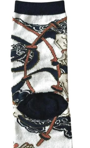 Japanese Tabi Socks – Raijin Thunder God Design, Unisex Split-Toe Socks