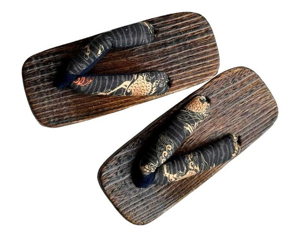 Children’s Japanese Geta Sandals – Wooden Traditional Geta with Fabric Thong | Kids Kimono Footwear