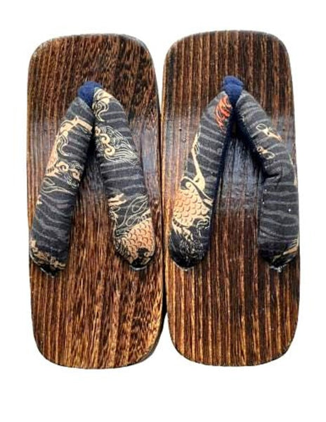 Children’s Japanese Geta Sandals – Wooden Traditional Geta with Fabric Thong | Kids Kimono Footwear
