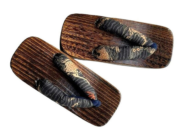 Children’s Japanese Geta Sandals – Wooden Traditional Geta with Fabric Thong | Kids Kimono Footwear