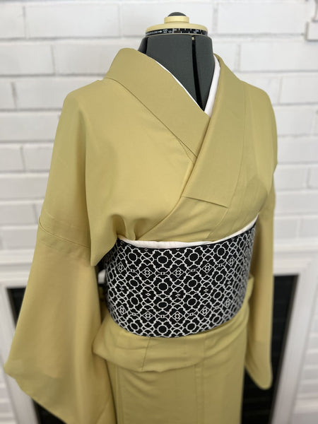 WASHABLE KIMONO, Formal, Plain-colored, Moss Green, Size: Free / Japanese Traditional Women's Summer Kimono