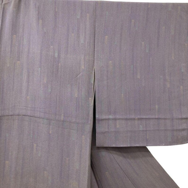Japanese Vintage Silk Kimono: Pale Lavender Awase (Lined), Size M-L