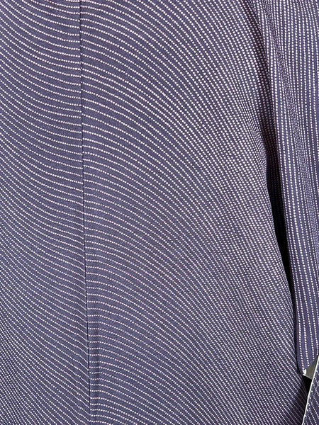 Vintage Japanese Kimono – Purple Silk Awase Kimono with Fine Dotted Stripe, Size S-M