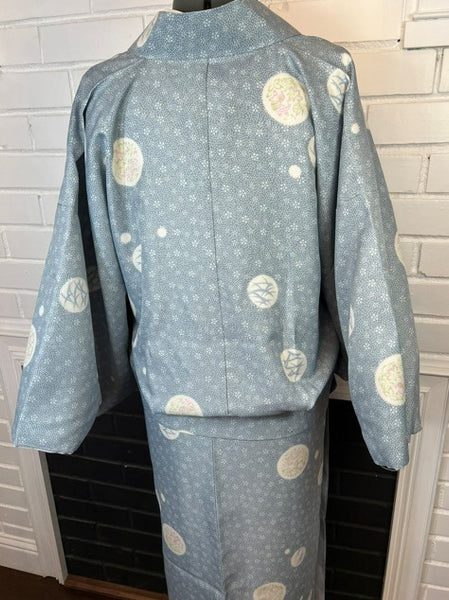 Washable Two-Piece Kimono | Easy-to-Wear Kimono Without Obi |  Awase (Fully Lined)