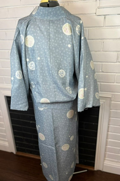 Washable Two-Piece Kimono | Easy-to-Wear Kimono Without Obi |  Awase (Fully Lined)