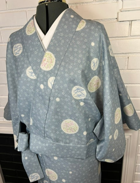 Washable Two-Piece Kimono | Easy-to-Wear Kimono Without Obi |  Awase (Fully Lined)