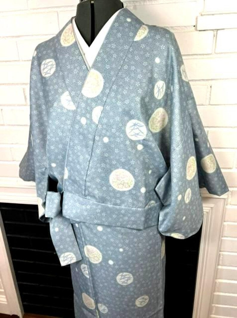 Washable Two-Piece Kimono | Easy-to-Wear Kimono Without Obi |  Awase (Fully Lined)