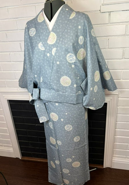 Washable Two-Piece Kimono | Easy-to-Wear Kimono Without Obi |  Awase (Fully Lined)