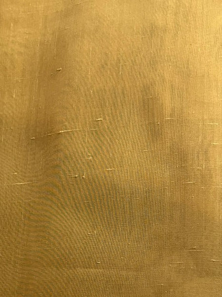 Vintage Japanese Summer Tsumugi Kimono – Mustard Yellow Sheer Silk, Unworn Lightweight