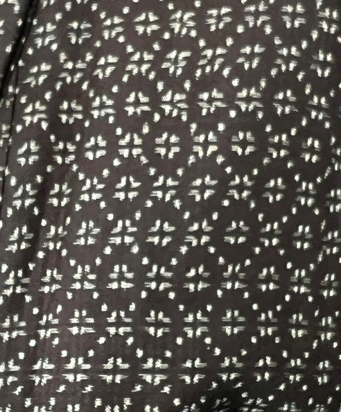 Japanese Vintage Petite Awase Kimono – Kasuri-Style Cross Pattern, Hand-Sewn Cotton Lined Kimono