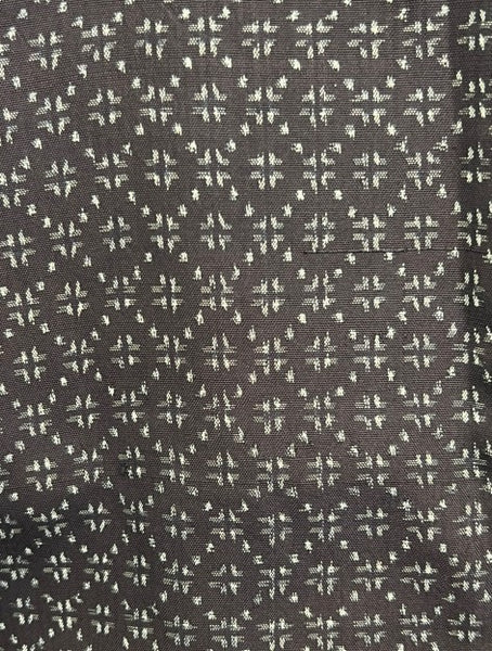 Japanese Vintage Petite Awase Kimono – Kasuri-Style Cross Pattern, Hand-Sewn Cotton Lined Kimono