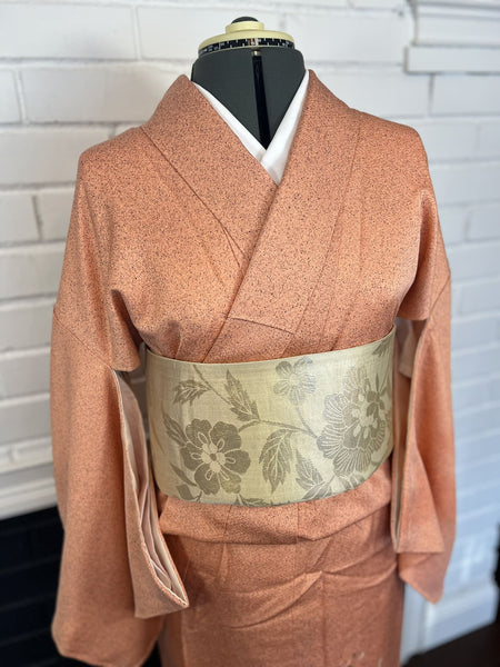 KIMONO, Formal, comes with an obi as a bonus, Sharkskin pattern, Size: M / Japanese Traditional Women's "Edo-komon" Kimono