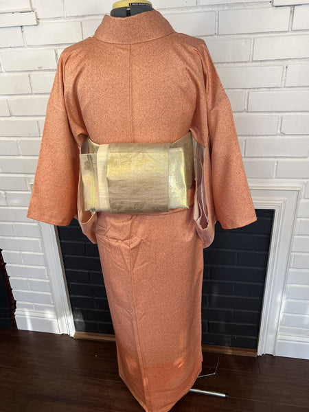 KIMONO, Formal, comes with an obi as a bonus, Sharkskin pattern, Size: M / Japanese Traditional Women's "Edo-komon" Kimono