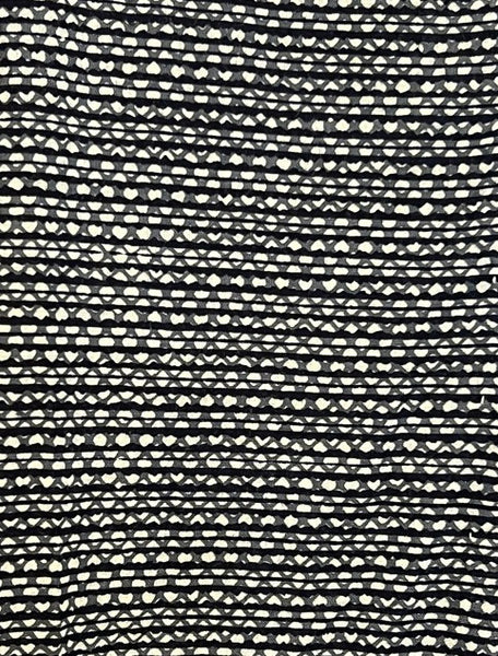 Japanese Vintage Yukata – Navy Dot Pattern, Men's Cotton Kimono, Petite Size, Hand-Sewn