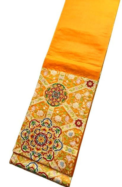 Vintage Silk Fukuro Obi – Japanese Kimono Obi | Traditional Woven Textile