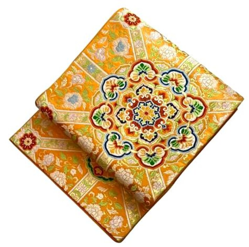 Vintage Silk Fukuro Obi – Japanese Kimono Obi | Traditional Woven Textile