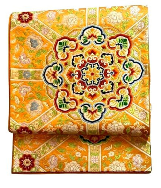 Vintage Silk Fukuro Obi – Japanese Kimono Obi | Traditional Woven Textile