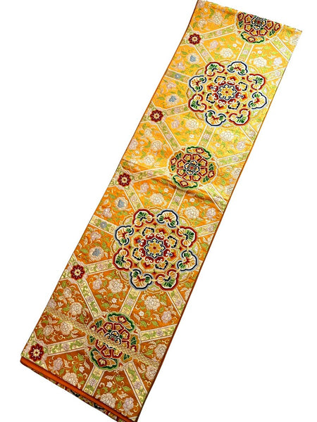 Vintage Silk Fukuro Obi – Japanese Kimono Obi | Traditional Woven Textile