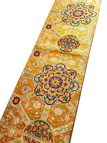 Vintage Silk Fukuro Obi – Japanese Kimono Obi | Traditional Woven Textile