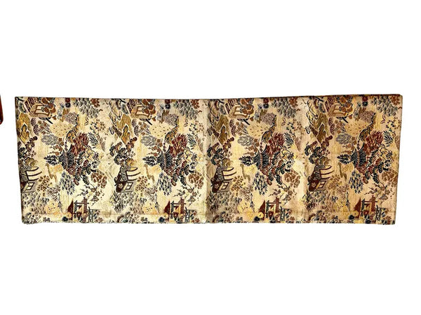 Vintage Silk Fukuro Obi – Japanese Kimono Belt | Traditional Gold Brocade Textile