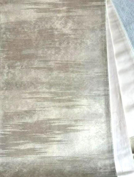 Vintage Japanese Fukuro Obi – Silver Gray & Soft Gold Woven Kimono Belt