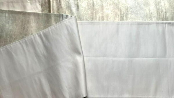 Vintage Japanese Fukuro Obi – Silver Gray & Soft Gold Woven Kimono Belt