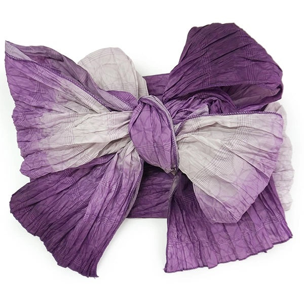 Washable Traditional Women's Heko Obi / Elegant Gradient Purple – Soft & Stylish Traditional Waist Sash