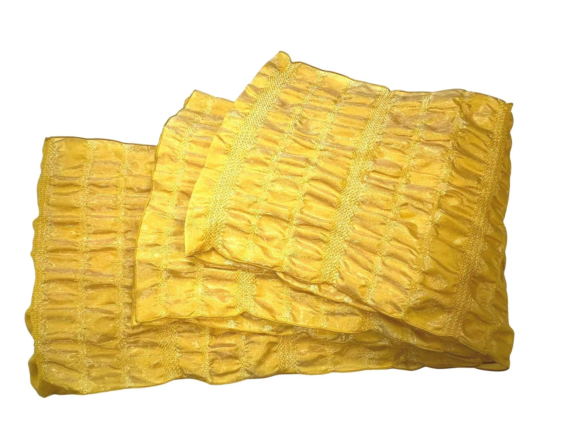 Japanese Washable Heko Obi, Women's Soft & Stylish Traditional Waist Sash, Yellow Shimmering